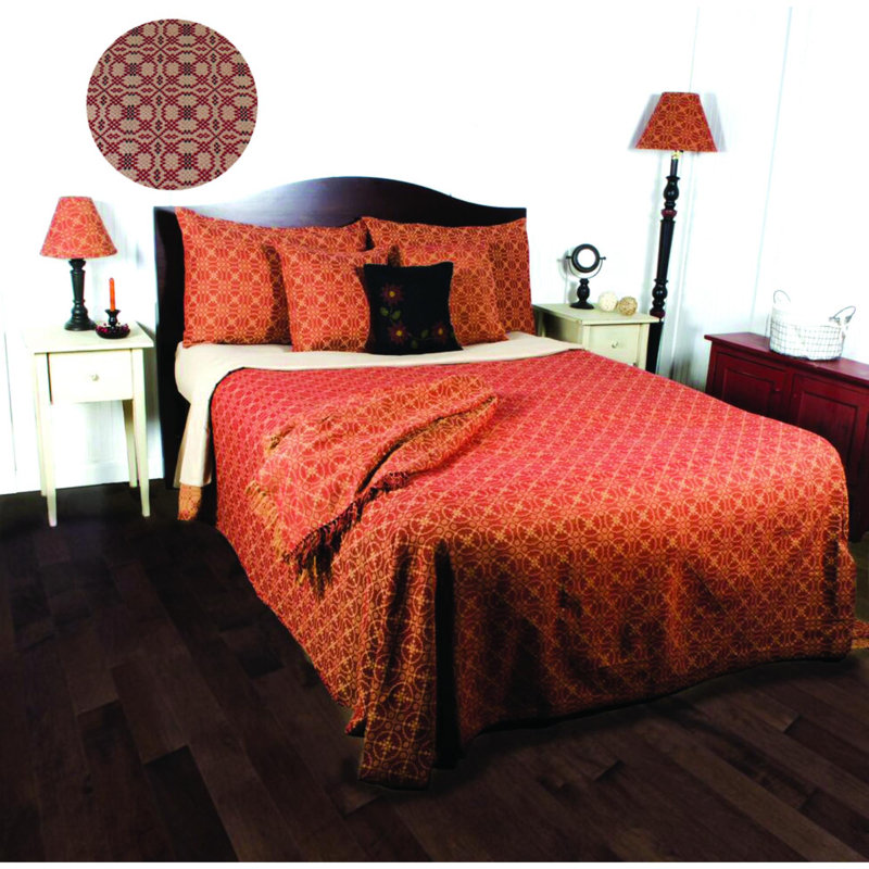 Geometric Flat Sheet, Red