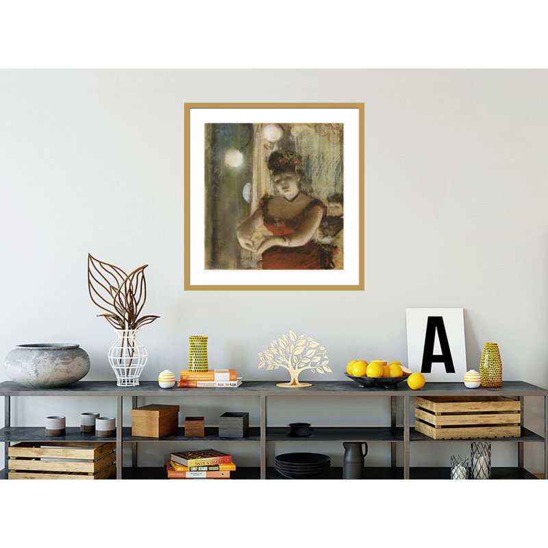 «Singer in a Café» par Edgar Degas, impression giclée encadrée, H 34,95 po x l 33,5 po