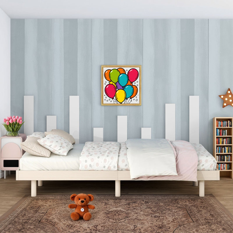 Structure de lit plateforme moderne et flottante en blanc