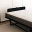 Structure de lit pliante en métal avec matelas en mousse de poche, 4 roulettes pour la mobilité, petit appartement peu encombrant avec roulettes noires, chambre à coucher et dortoir convenables