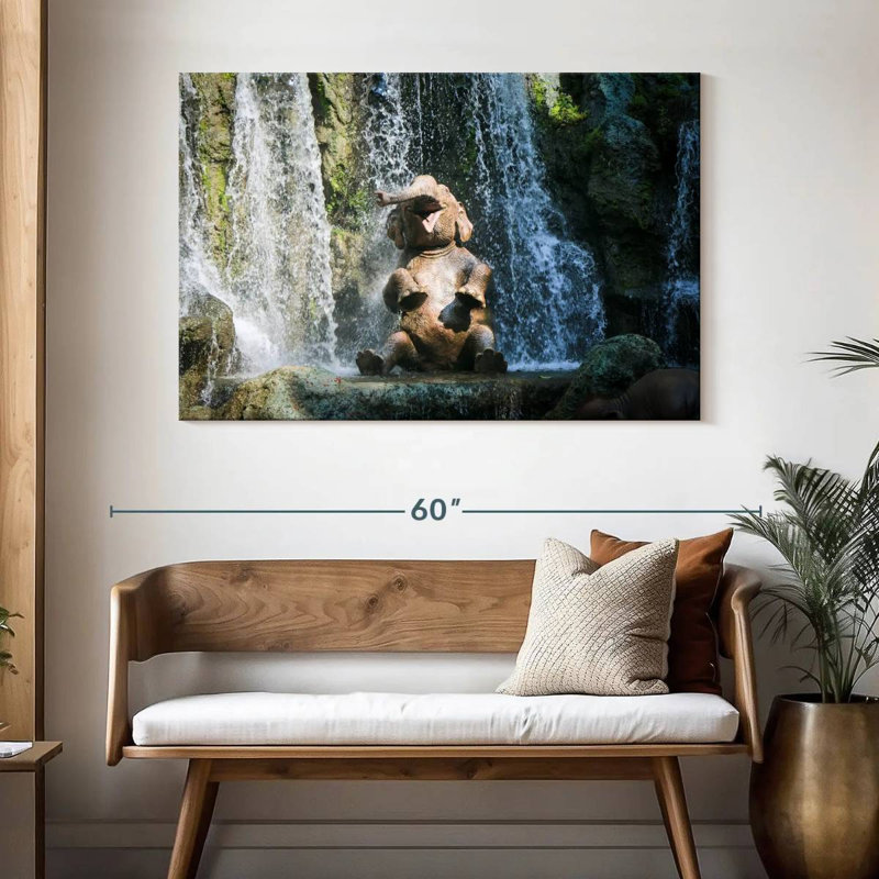 Elephant Bath Time, 32" H x 48" W