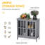 Buffet Kleankin, armoire de rangement avec 2 portes, crédence pour multifonction dans la cuisine, la console, le salon