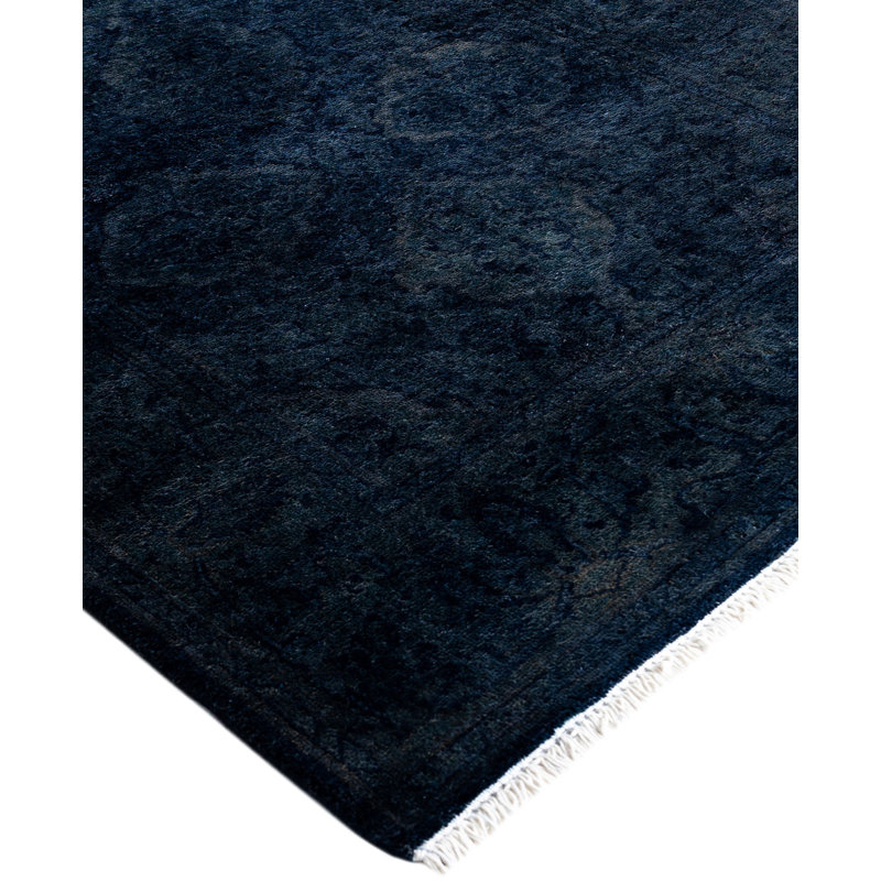 Overdyed One-of-a-Kind 2' 6" X 11' 4" Hand Knotted Area Rug
