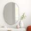 Miroir ovale en métal argenté 20 po x 28 po-1324364523-1324364522