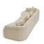 Canapé courbé désossé, canapé modulaire à compression de 110 po, blanc haute densité, canapé-lit pour salon, salon, appartement, chenille