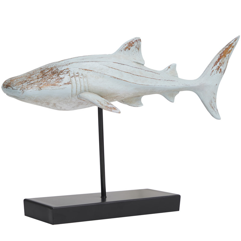 Sculpture Westerleigh Shark, H 11,75 po x l 17,25 po x P 6,95 po