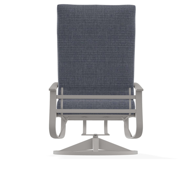 Belle Isle Outdoor Lounge Chair, Restore Indigo, Warm Gray