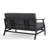 Solid Wood Teak Outdoor Loveseat With Cushion And Arms-114983539-114983543