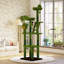Arbre à chat cactus avec capsule transparente, poteaux en sisal, perchoirs moelleux et jouets interactifs pour chats d'intérieur-966756163