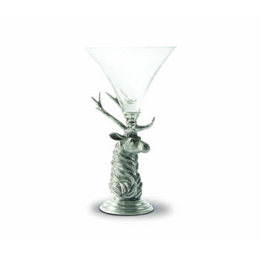 Figural Stag Martini Glasses - Set of 2