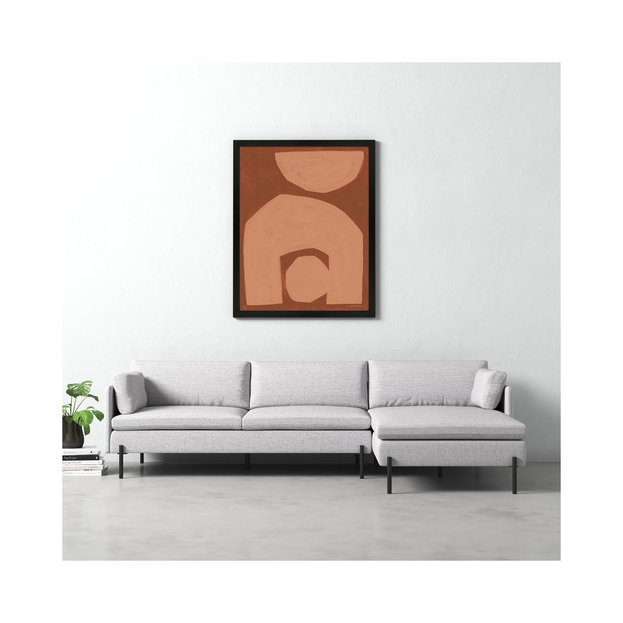 Module On Terra Cotta 2 by Michael Kempen, 50'' H x 40'' W, Black