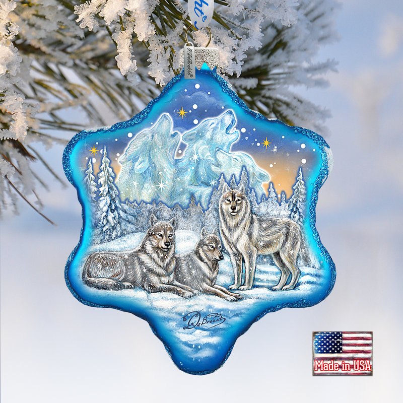 4'' Glass Holiday Shaped Ornament