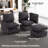 Uthyr Chenille Oversized King Sofa Bed Storage Sleeper Convertible U Shaped L Shaped Couch Modular Sectional Sofa With Detachable Washable Cushion-106913479-106913397