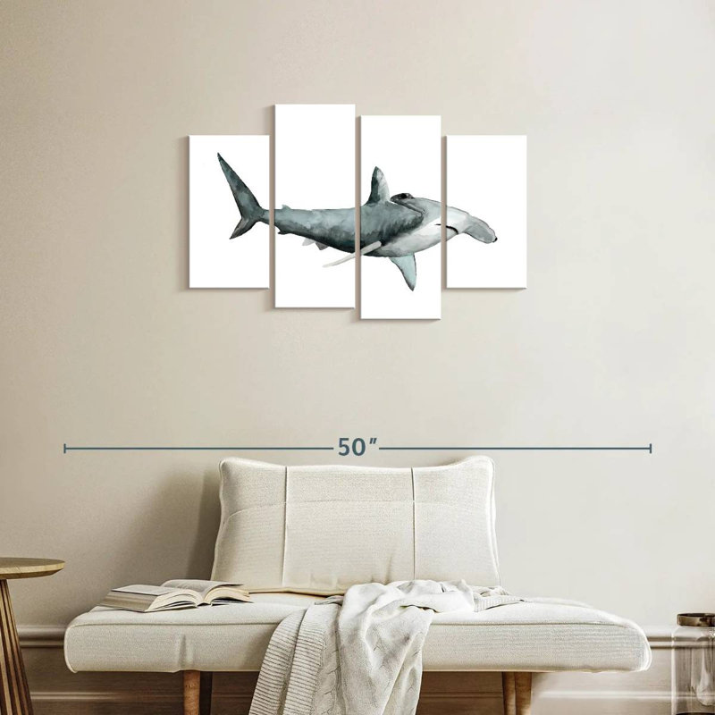 Brampt Sea Life Hammerhead Shark, 22" H x 36" W