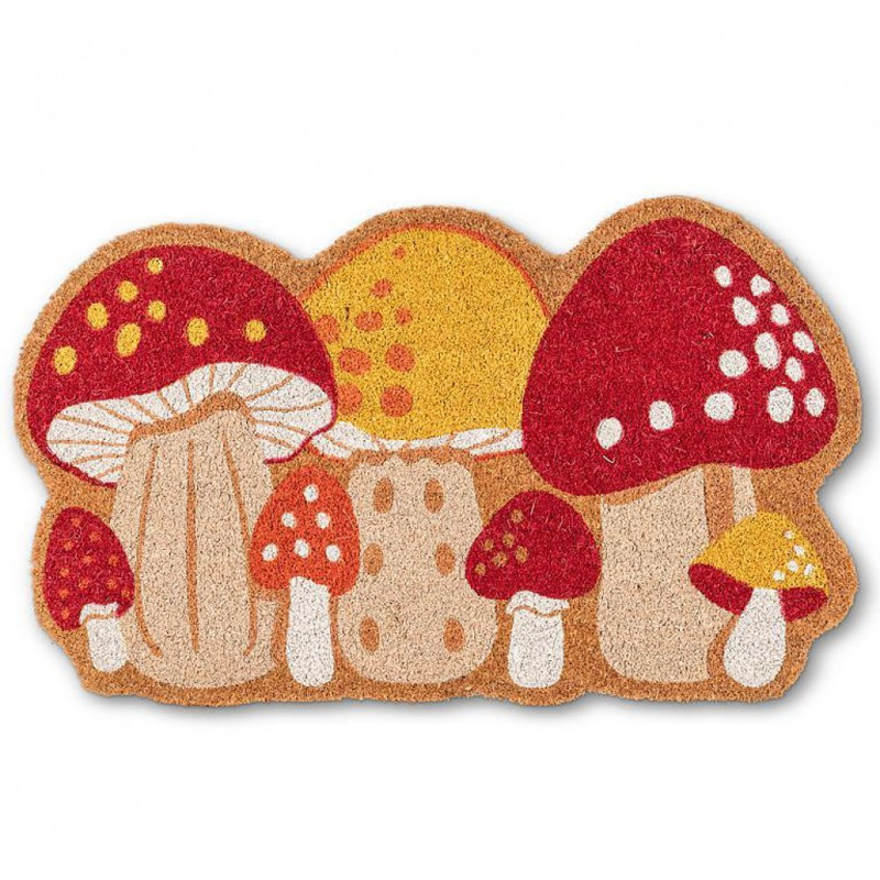 Paillasson coloré en forme de champignon
