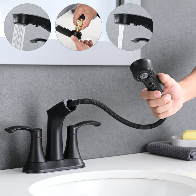 2-handle Bathroom Faucet, Matte Black