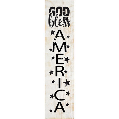 " God Bless America (Vertical Flatedge) "