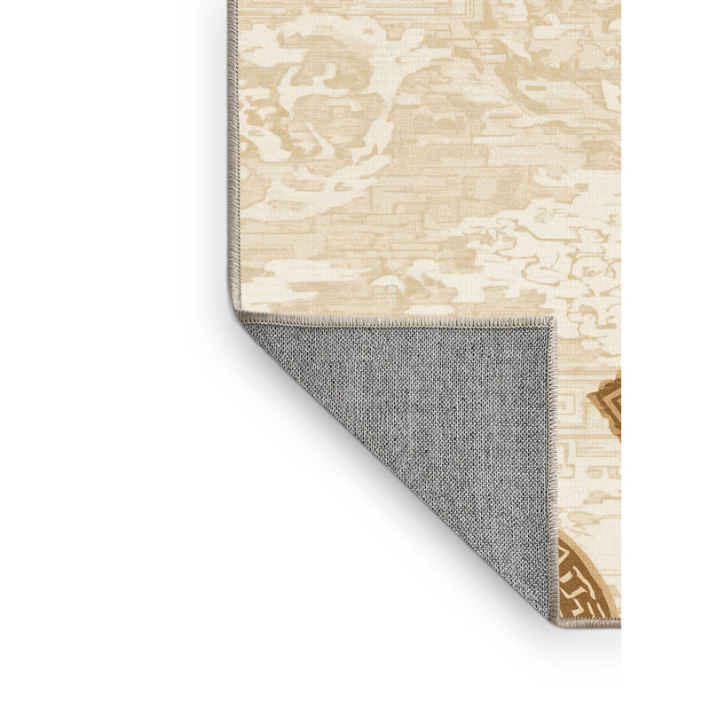 Tapis oriental beige lavable à la machine Ramirez, 8x10