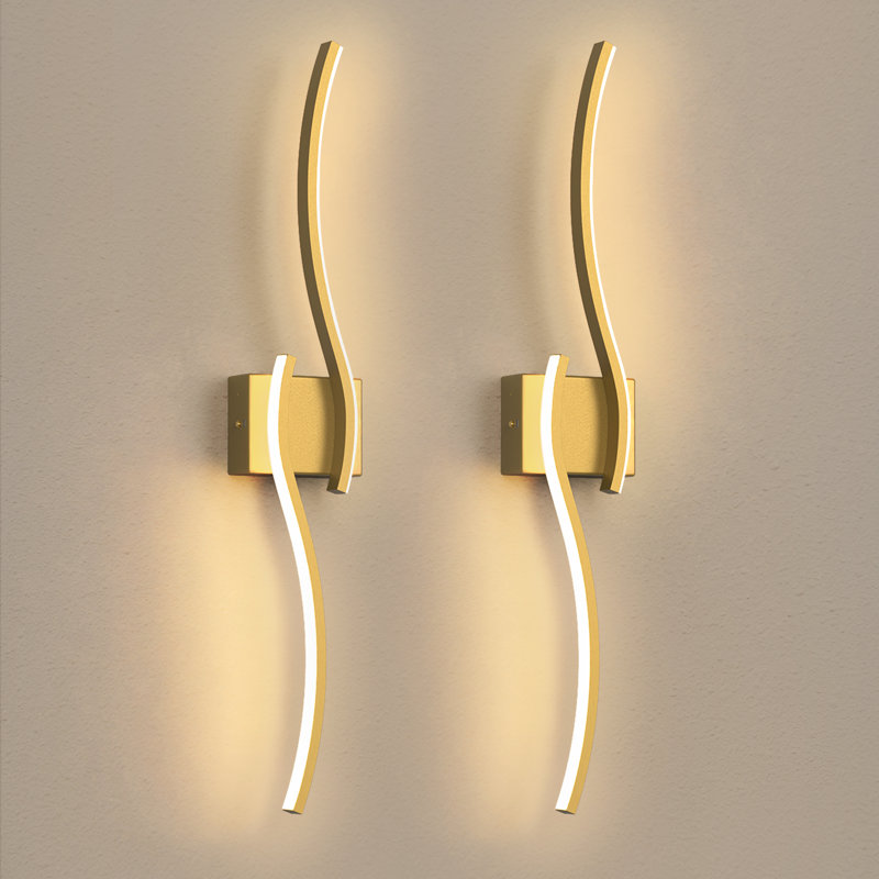 Applique murale lumineuse à DEL de 26,7 pouces Acton, Doré, Bronze