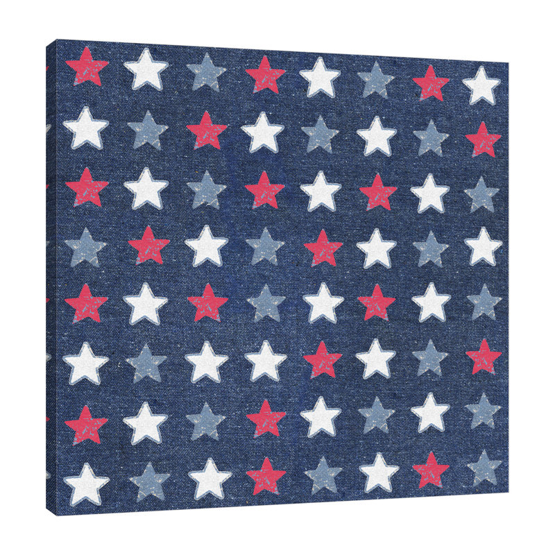 «Patriotic Dark Pattern IIB» par Beth Grove, impression sur toile tendue, H 30 po x l 30 po x P 1,5 po