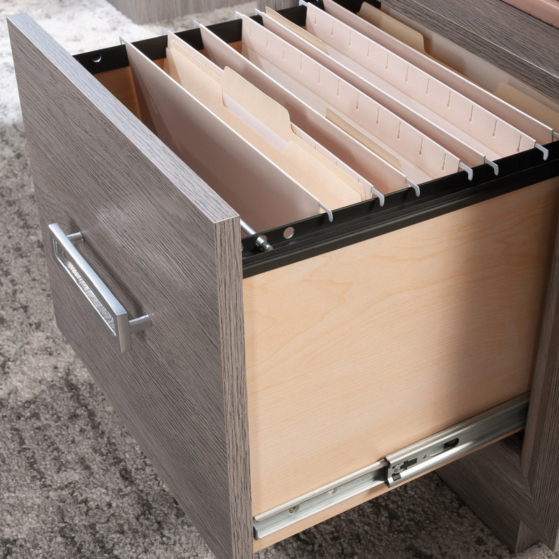 Bureau en L, finition brune
