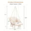 Balancelle hamac simple avec coussin surdimensionné Macrame-118619131