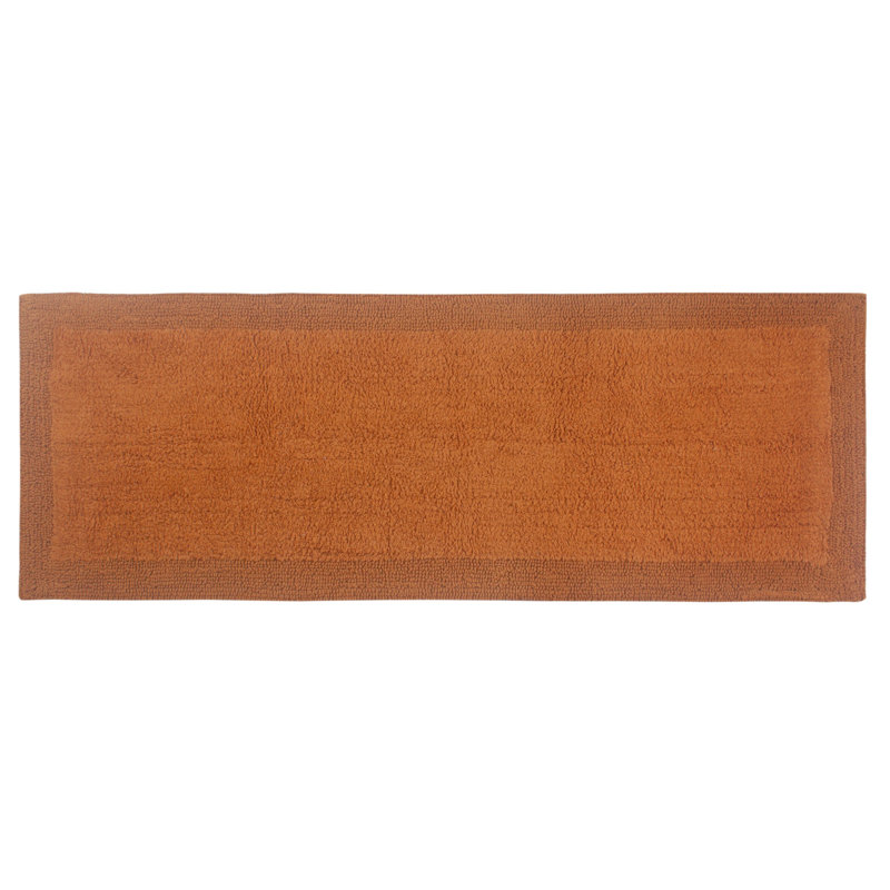 Tapis de bain réversible de couleur unie BRUSS, Terre cuite, L 21 po x L 54 po