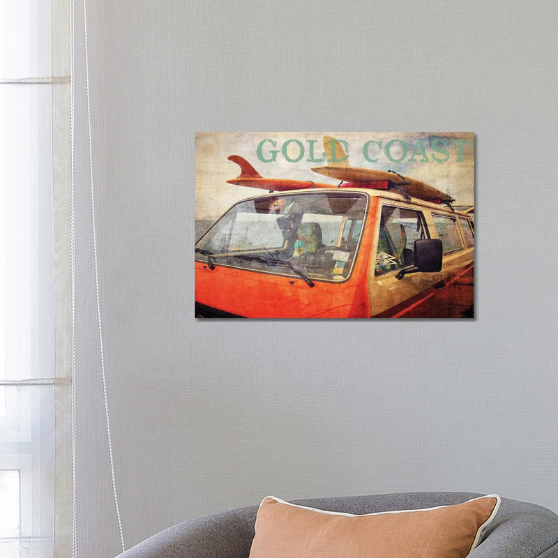 Coast Surf Bus by Graffi*Tee Studios - Wrapped Canvas Print, 66.04 cm H x 45.72 cm W x 3.175 cm D