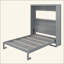 Lit escamotable mural avec tablettes Murphy