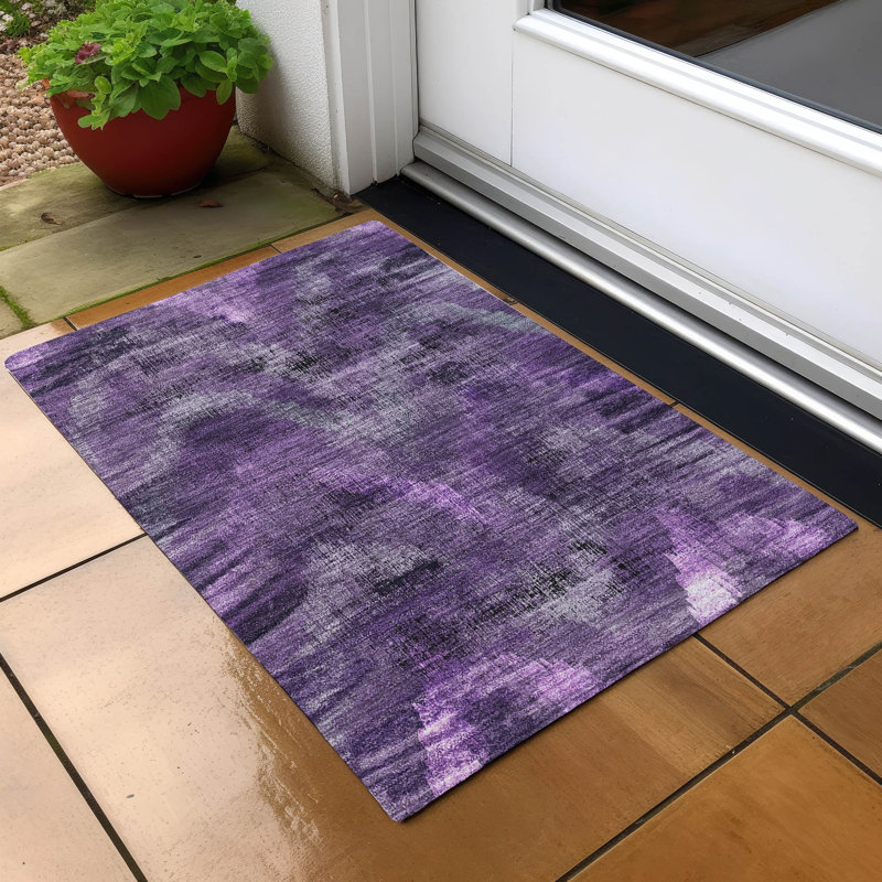 Tapis intérieur / extérieur rectangulaire avec envers antidérapant Malm, Rectangle 1 pi 8 po x 2 pi 6 po