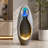 27.55" H Resin Outdoor Water Fountain with LED Lights & Cascading Waterfall, Modern Freestanding Floor Fountain with Stone-Like Finish for Garden Patio Indoor Decor