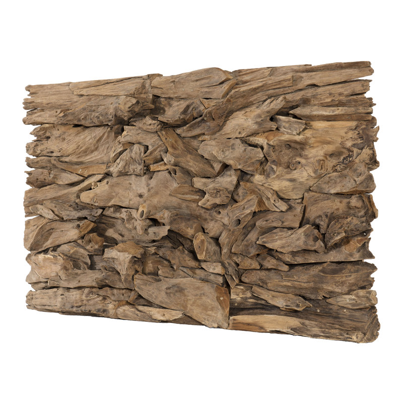 Julius Handmade Abstract Wall Decor on Wood, 80cm H x 150cm W x 10cm D