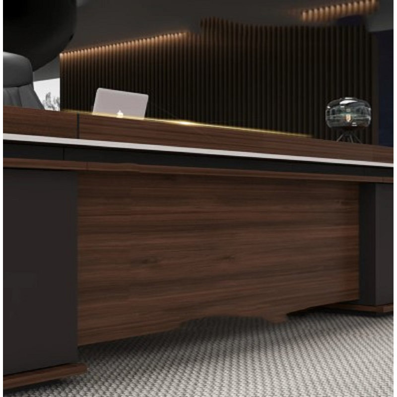 Myroslav L-Shaped Executive Desk, 75cm H x 240cm W x 90cm D