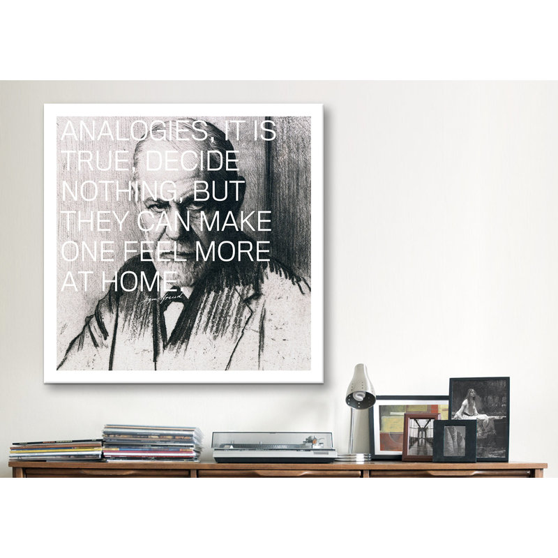 Sigmund Freud Quote - reproduction d'art graphique sur toile, H 26 po x l 26 po x P 1,5 po