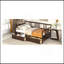 Lit de jour simple en bois avec deux tiroirs-1086312430