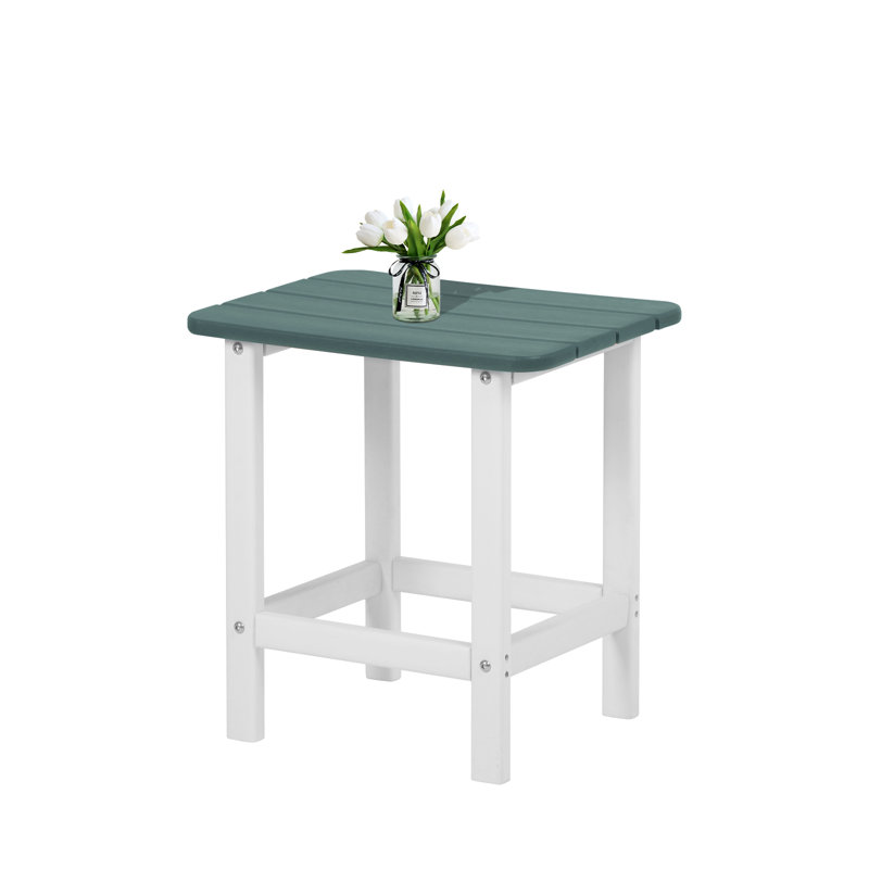 Erlich Outdoor Adirondack Side Table, Dark Green