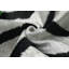 Oreiller moderne en velours noir et blanc à motif de chevrons - coussin fait à la main 16 x 16
