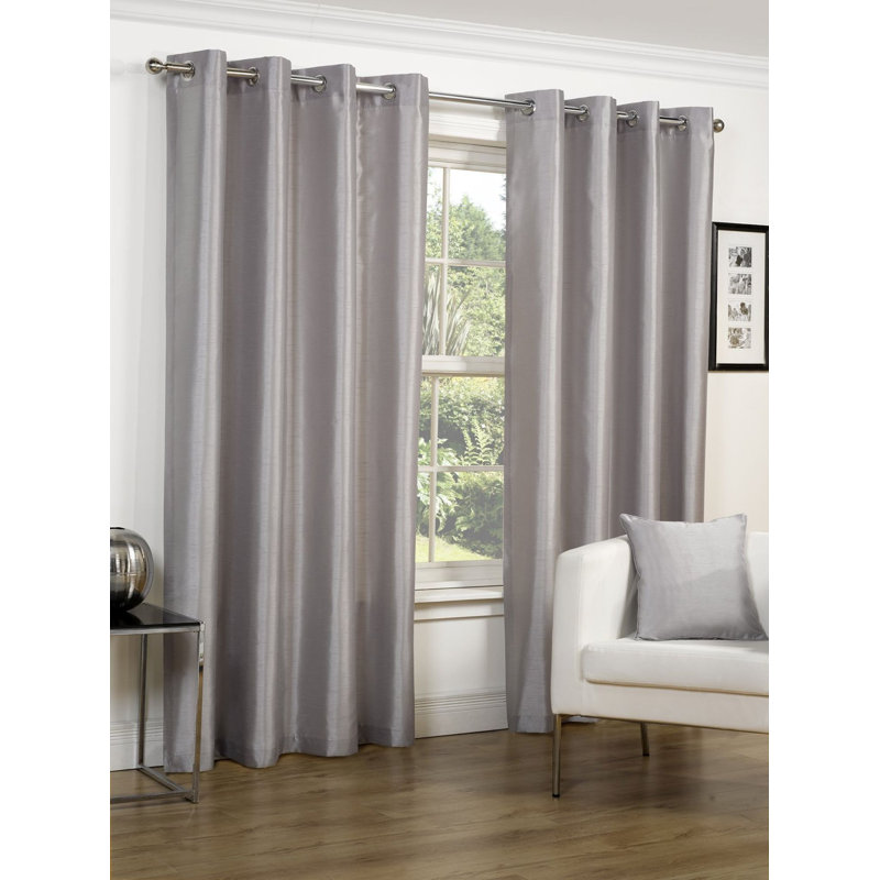 Irondale Semi Sheer Curtain Pair, Width 228 x Drop 228 cm, Red