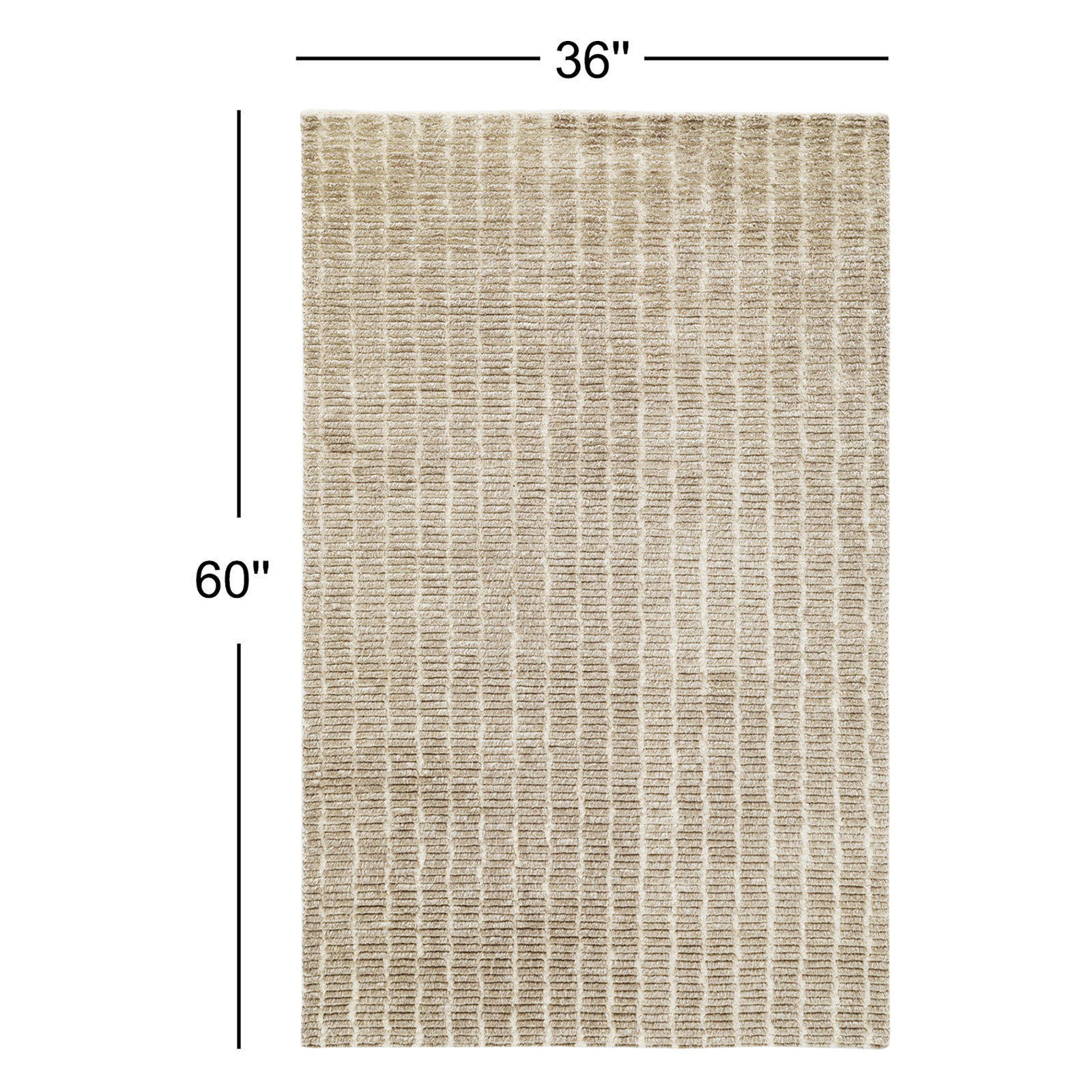 Debra Hand-Tufted Striped Wool Rug, Rectangle 3' x 5'