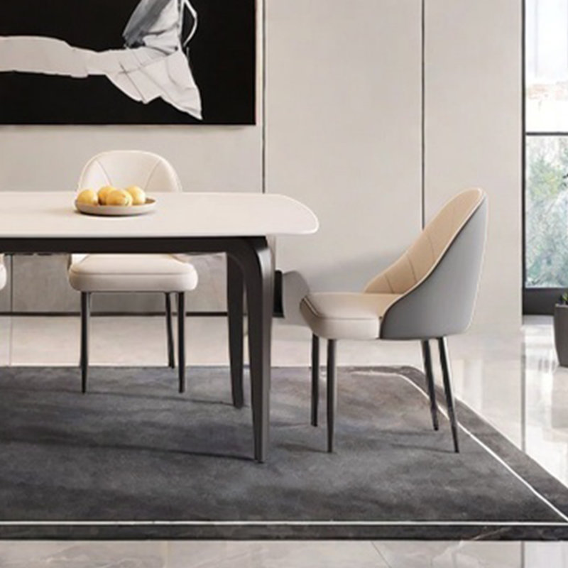 Matte Pure White Dining Table, 29.52"H x 62.99"L x  35.43"W