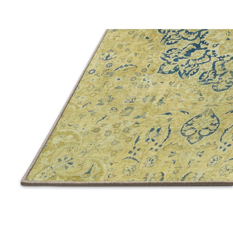 Tapis décoratif multicolore à motif abstrait, Rectangle de 5 pi x 8 pi