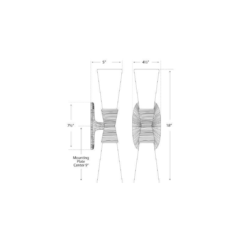 Kelly Wearstler Utopia Small Double Bath Sconce, Glid