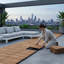 10 tuiles de terrasse en bois d'acacia imbriquées 11,8 po x 11,8 po - Revêtement de sol extérieur pour patio, jardin, balcon ou bord de piscine