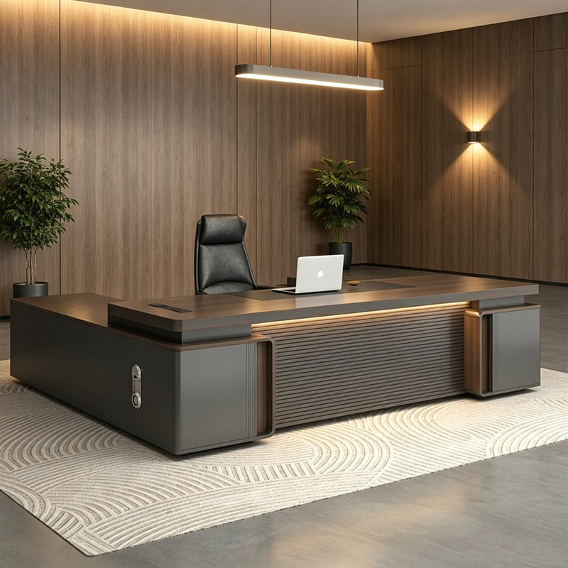 Bureau de direction en L 78,84 po, 29.53" H x 78.84" W x 70.87" D
