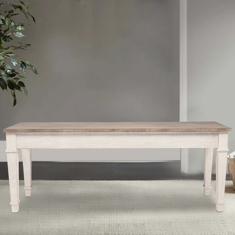 Banc de rangement en bois massif Densil