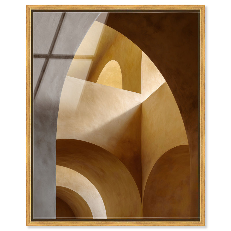 Honeyed Vaults I Print, 31"H x 25"W, Gold Floater Frame