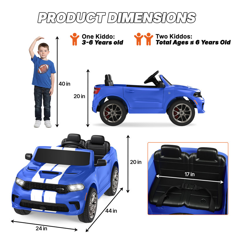 Dodge 12V Kids Officially Licensed Officiellement, Blue
