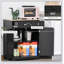 Solid Wood Countertop Sideboard with 2 Drawers & Adjustable Shelf – Kitchen Storage, Coffee Bar Cabinet