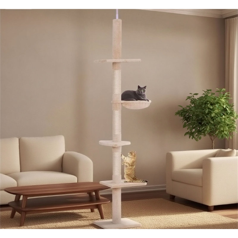 Arbre à chat à hauteur réglable
