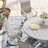 Round Patio Dining Set With 360° Swivel PVC-coated polyester Chairs-972509879